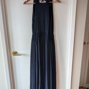 Elegant Dark Blue 💙 Halter Maxi Dress